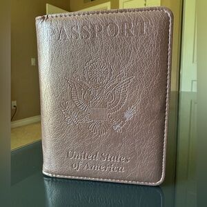 Metallic Pink Passport Holder